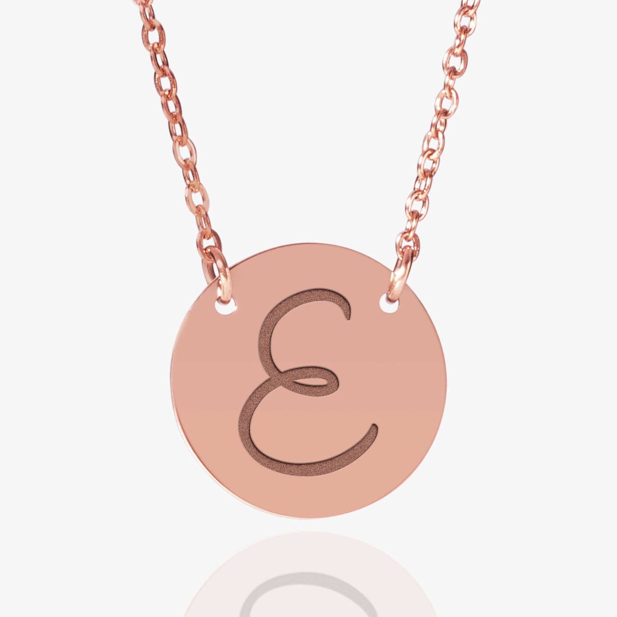 Custom Initial Stainless Steel Round Necklace
