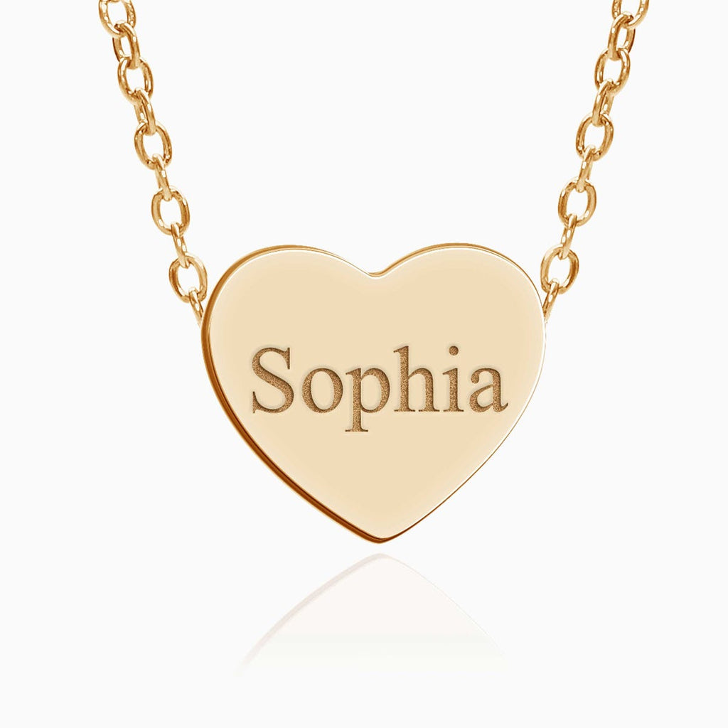 Custom Name Stainless Steel Heart Necklace