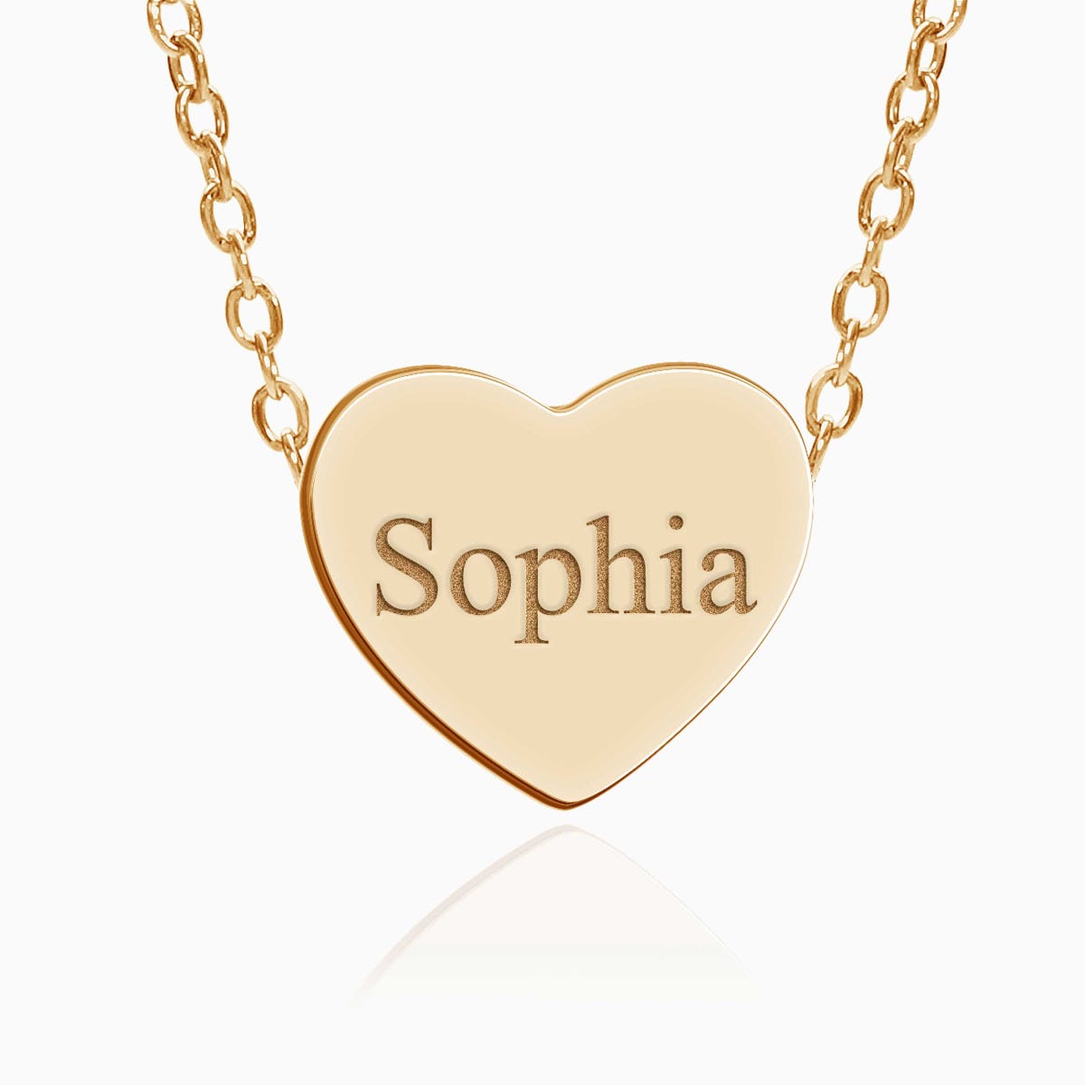 Custom Name Stainless Steel Heart Necklace