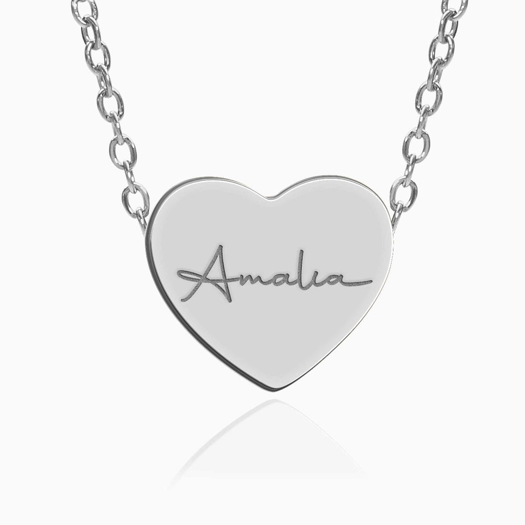 Custom Name Stainless Steel Heart Necklace