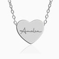 Custom Name Stainless Steel Heart Necklace