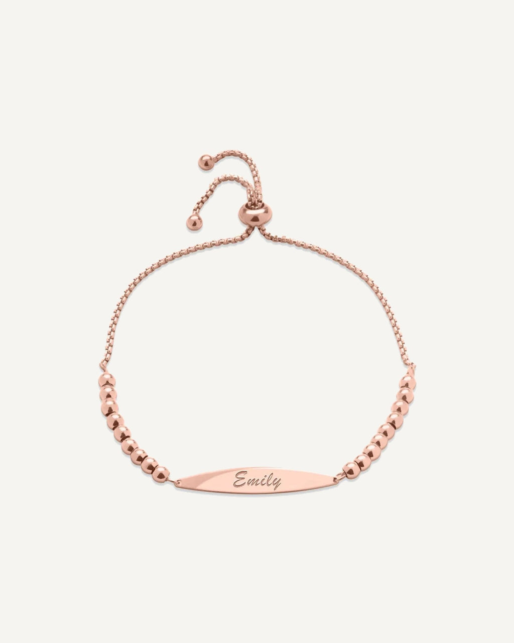 Custom Engraved Stainless Steel Women's Figaro Link ID Bracelet with Ball Charms