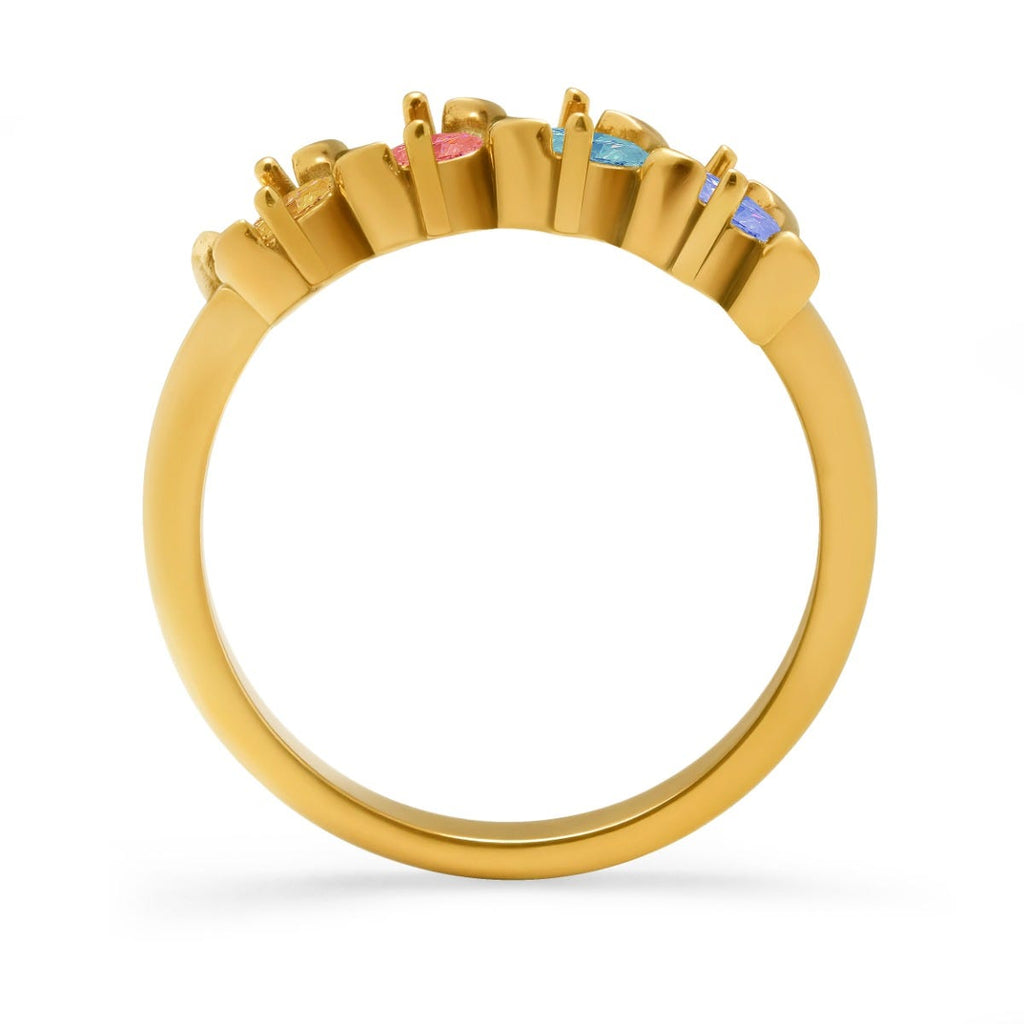 Oval Shaped 4 Birthstone Ring