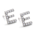 CZ Initial Earrings
