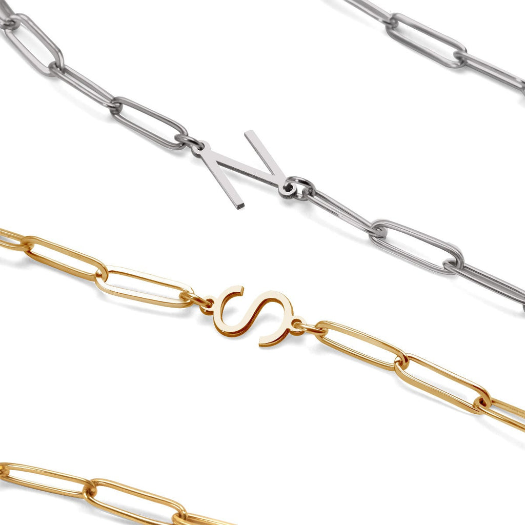 Paper Clip Chain With Initial