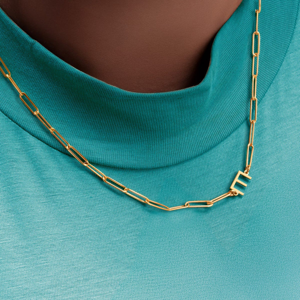 Paper Clip Chain With Initial