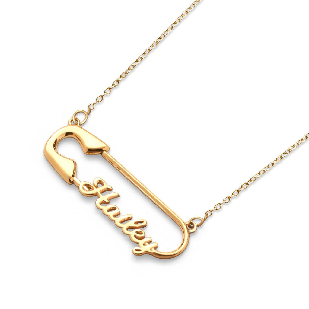 Paper Clip Name Necklace