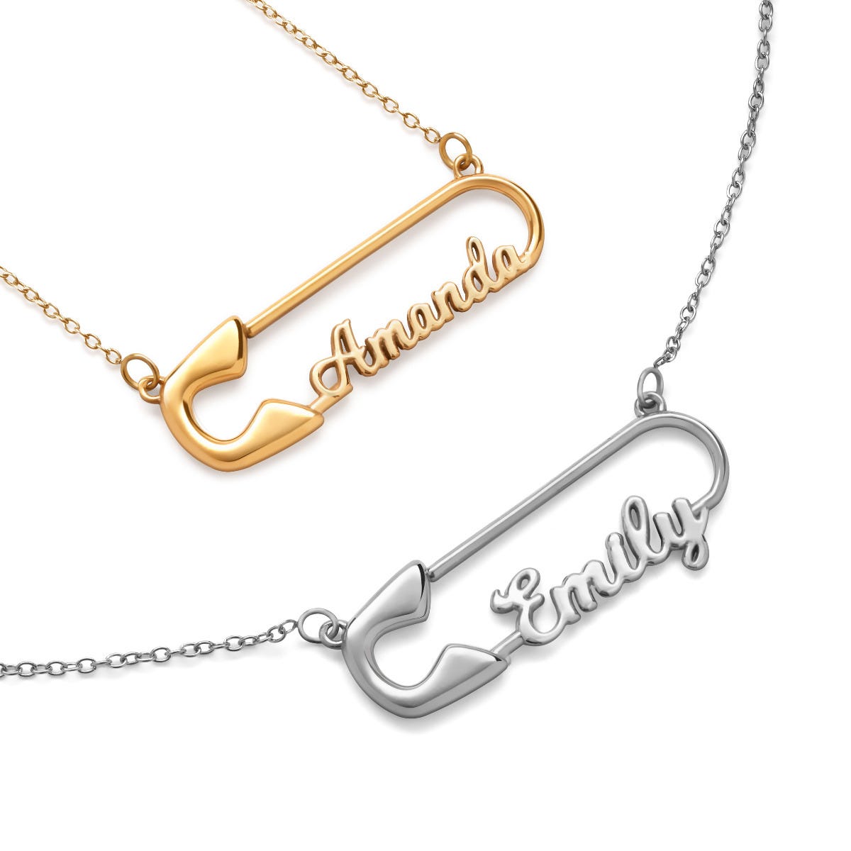 Paper Clip Name Necklace
