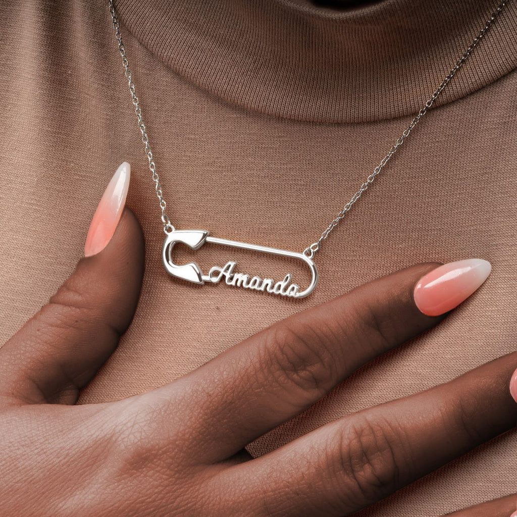 Paper Clip Name Necklace