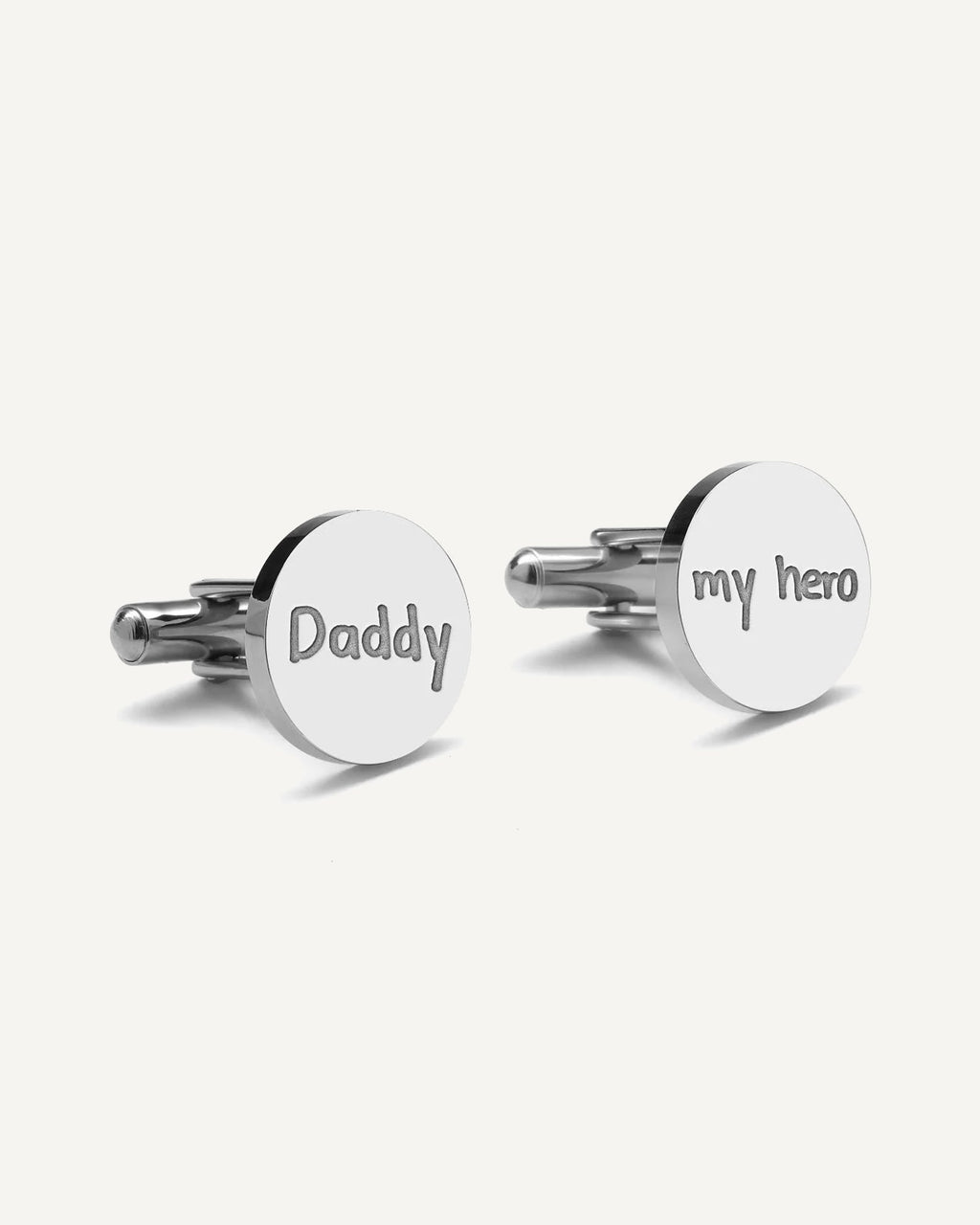 Personalized Handwriting Men's Round Cufflinks