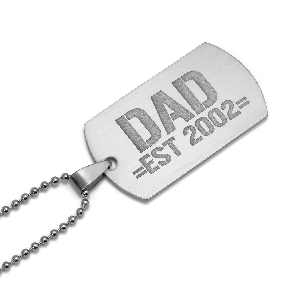 Personalized "DAD" Stainless Dog Tag