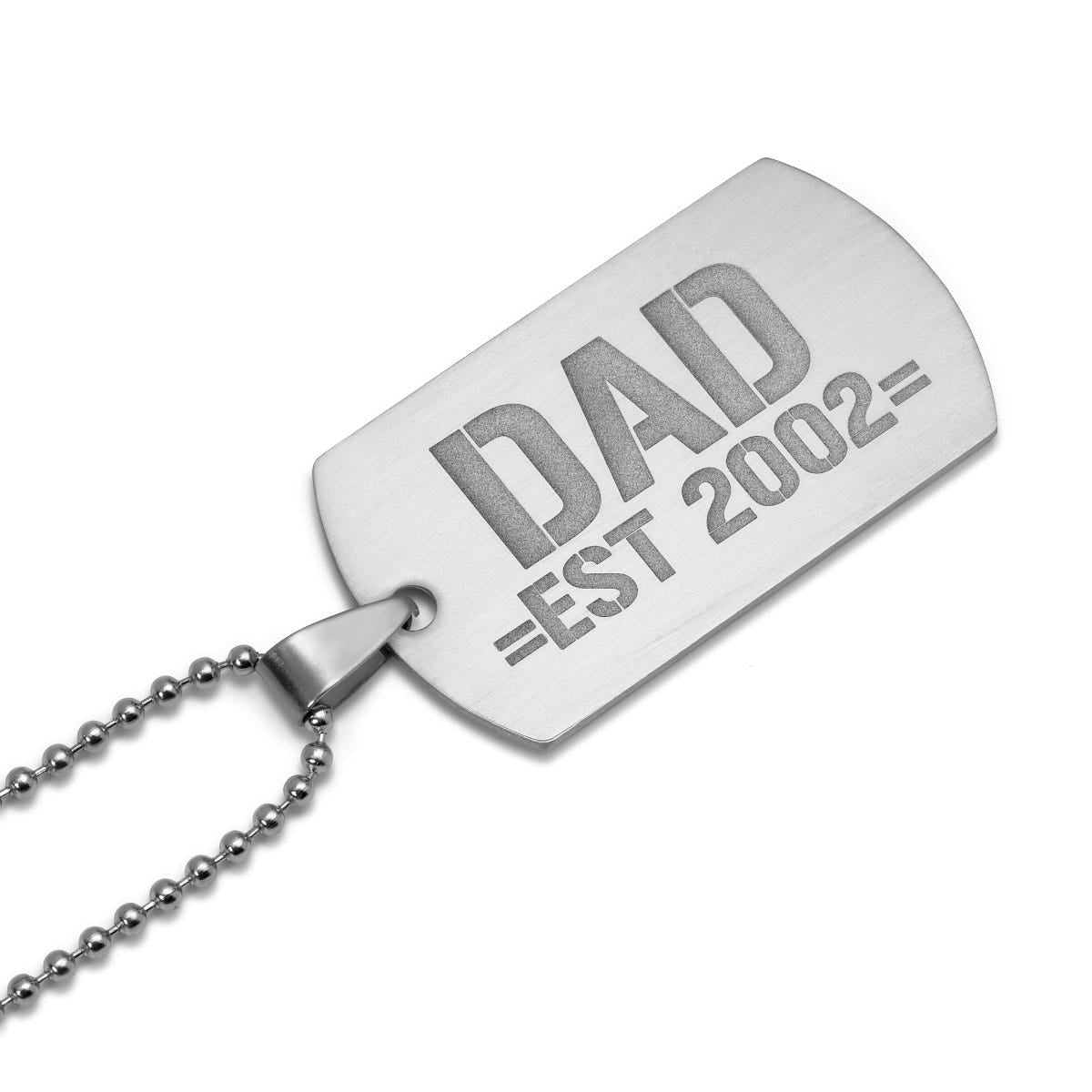 Personalized "DAD" Stainless Dog Tag