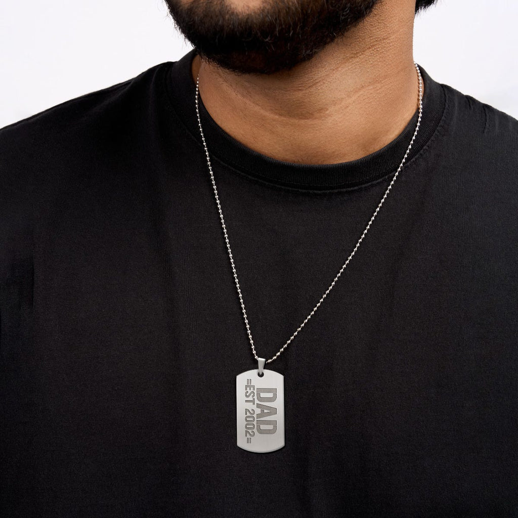 Personalized "DAD" Stainless Dog Tag