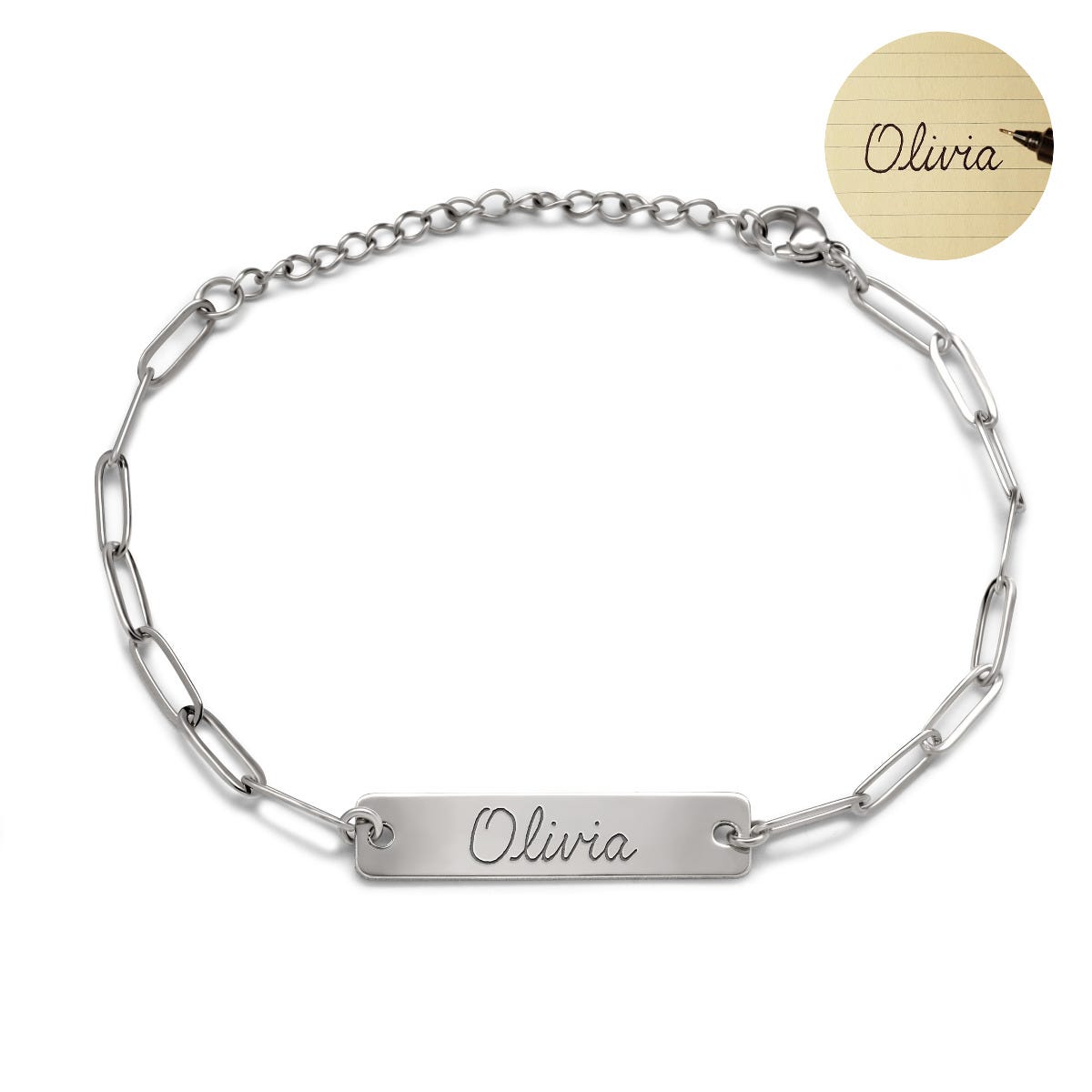 Paper Clip ID Handwriting Bracelet