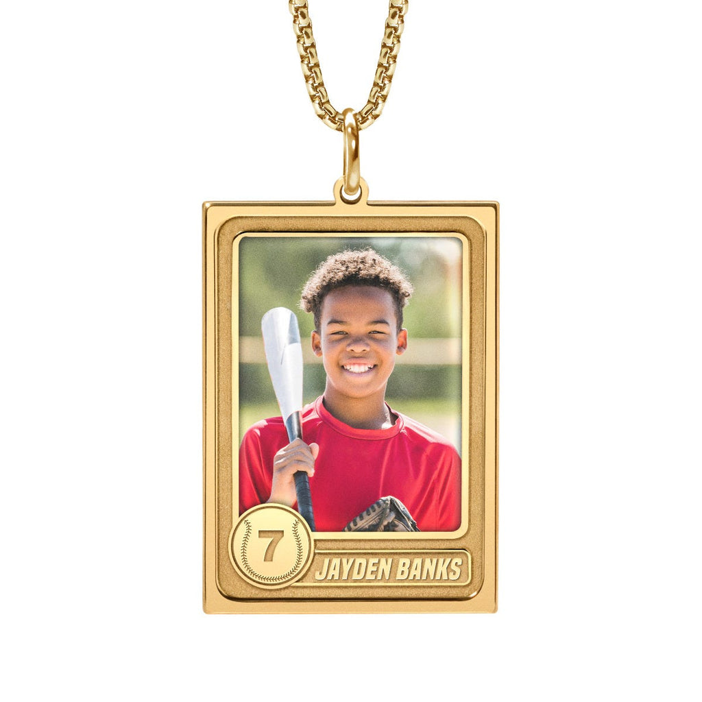 Exclusive Trading Card Style Photo Necklace