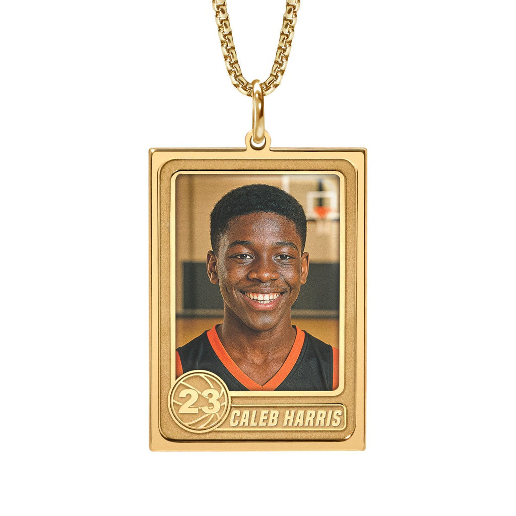 Exclusive Trading Card Style Photo Necklace