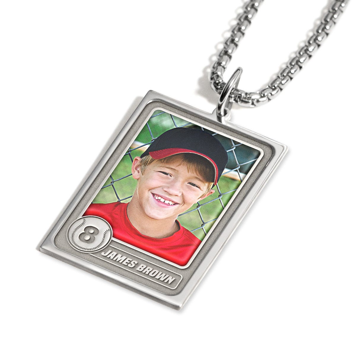 Exclusive Trading Card Style Photo Necklace