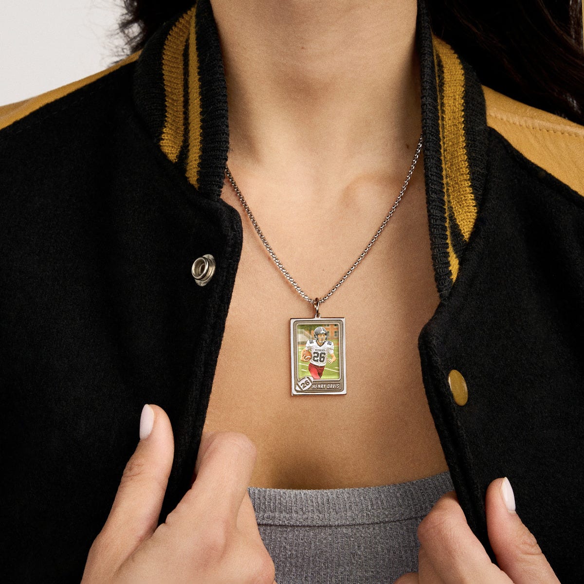 Exclusive Trading Card Style Photo Necklace