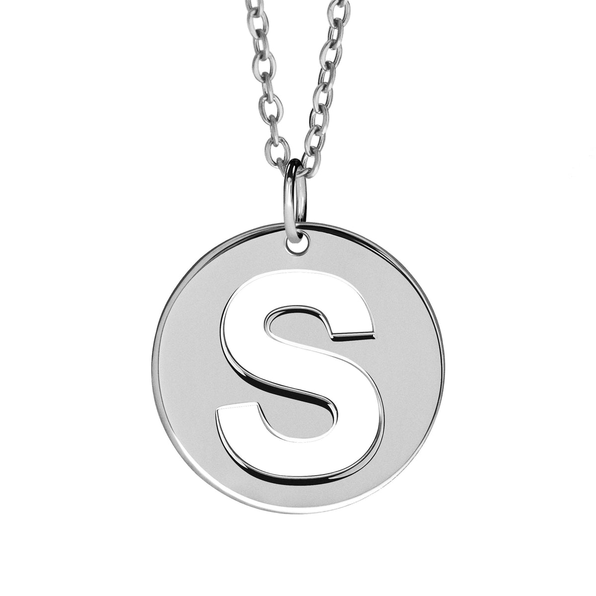 Initial Round Cut Out Pendant