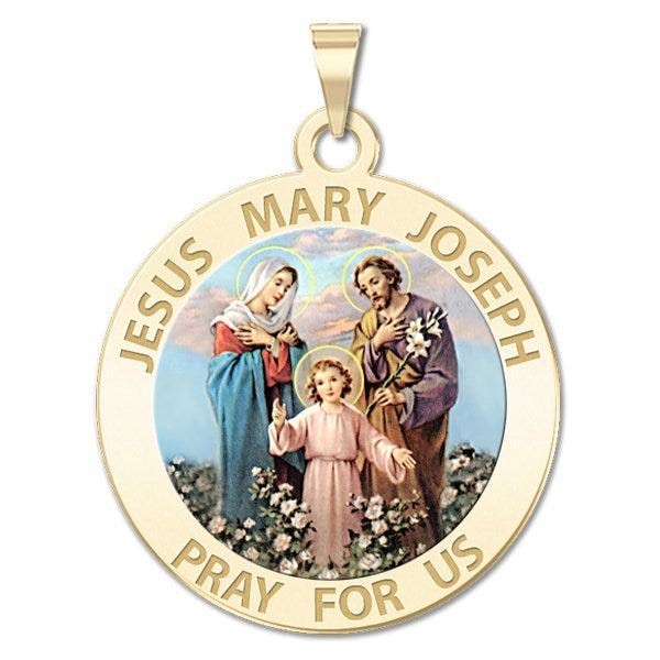 Jesus Mary Joseph Religious Medal "Color EXCLUSIVE"