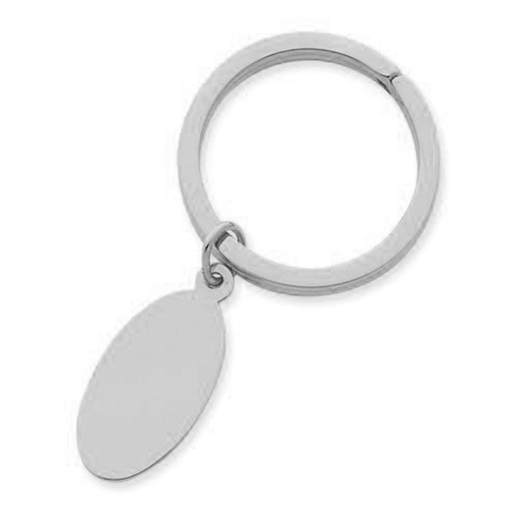 Engravable Oval Key Chain