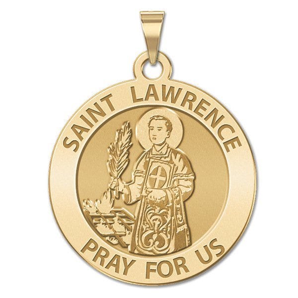 Saint Lawrence of Rome Religious Medal  "EXCLUSIVE"