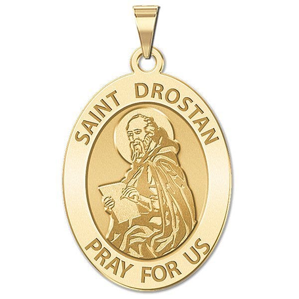 Saint Drostan Oval Religious Medal "EXCLUSIVE"