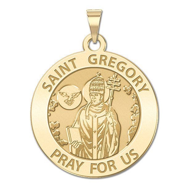 Saint Gregory Round Religious Medal "EXCLUSIVE"