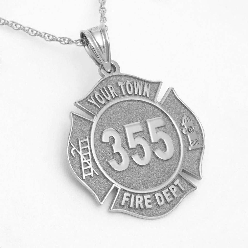 Personalized Firefighter Badge with Your Number & Department