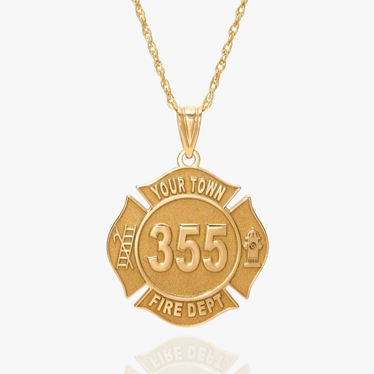 Personalized Firefighter Badge with Your Number & Department