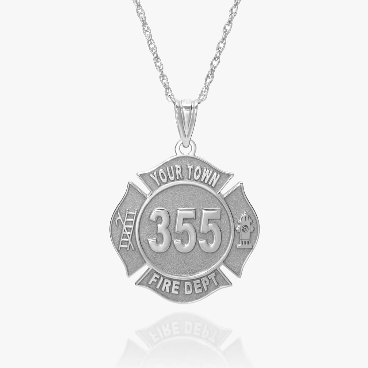 Personalized Firefighter Badge with Your Number & Department