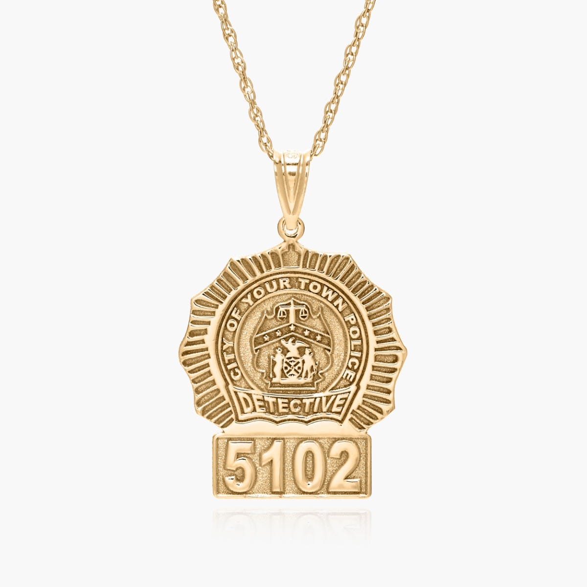 Personalized Detective Badge with Your Number & Department