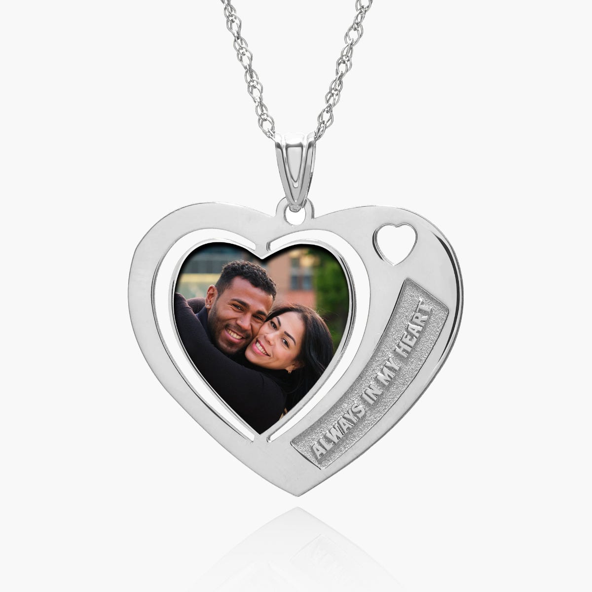 Heart Pendant with  "Always in my Heart" Etched