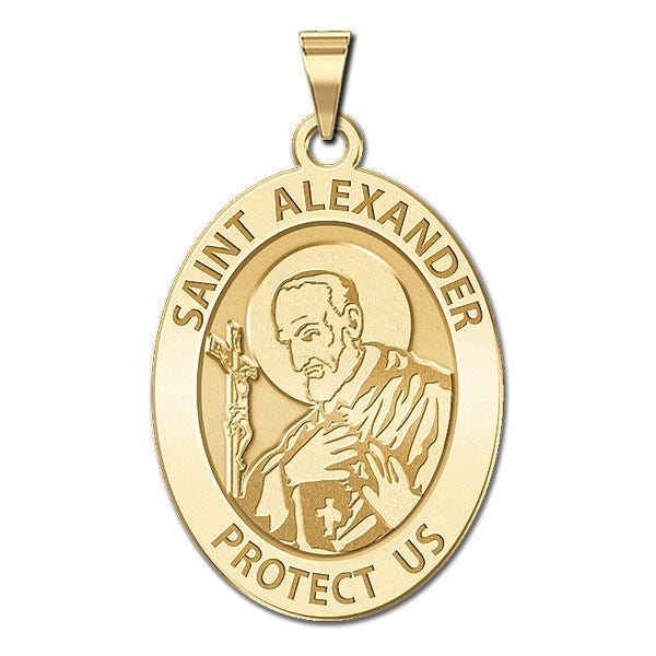 Saint Alexander of Constantinople Oval Religious Medal "EXCLUSIVE"