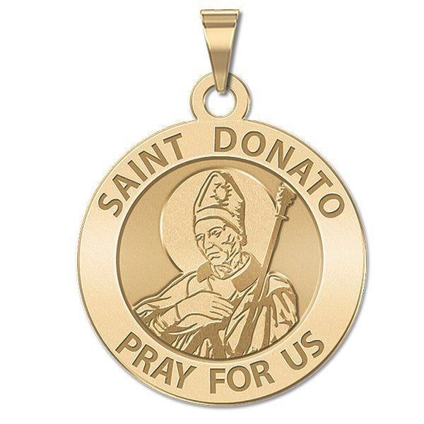 Saint Donato of Arezzo Round Religious Medal "EXCLUSIVE"
