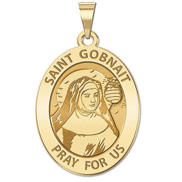 Saint Gobnait Oval Religious Medal  "EXCLUSIVE"