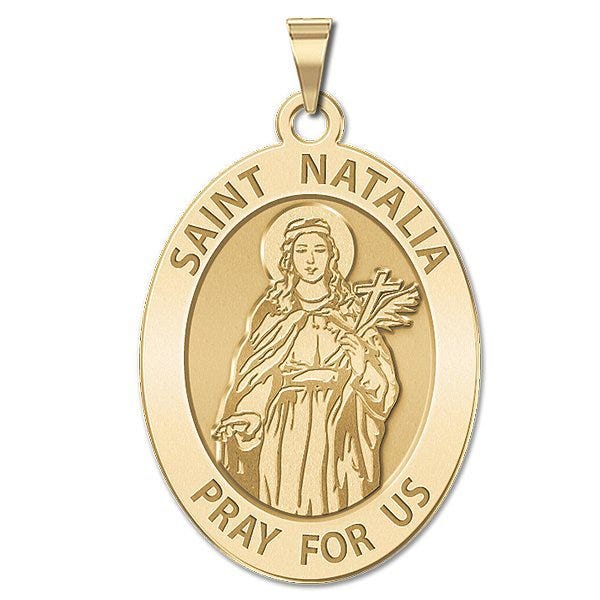 Saint Natalia OVAL Religious Medal  "EXCLUSIVE"