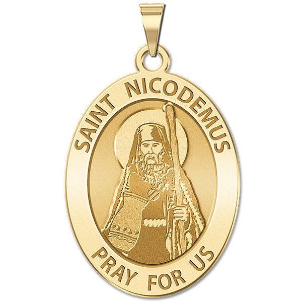 Saint Nicodemus OVAL Religious Medal  "EXCLUSIVE"