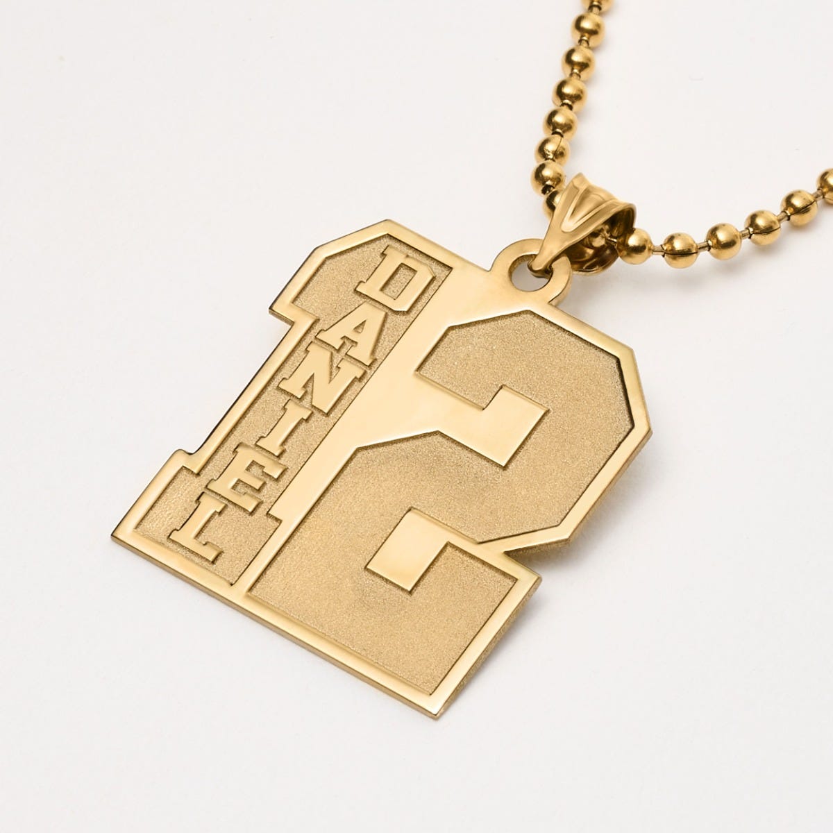 Personalized Number Pendant with Name