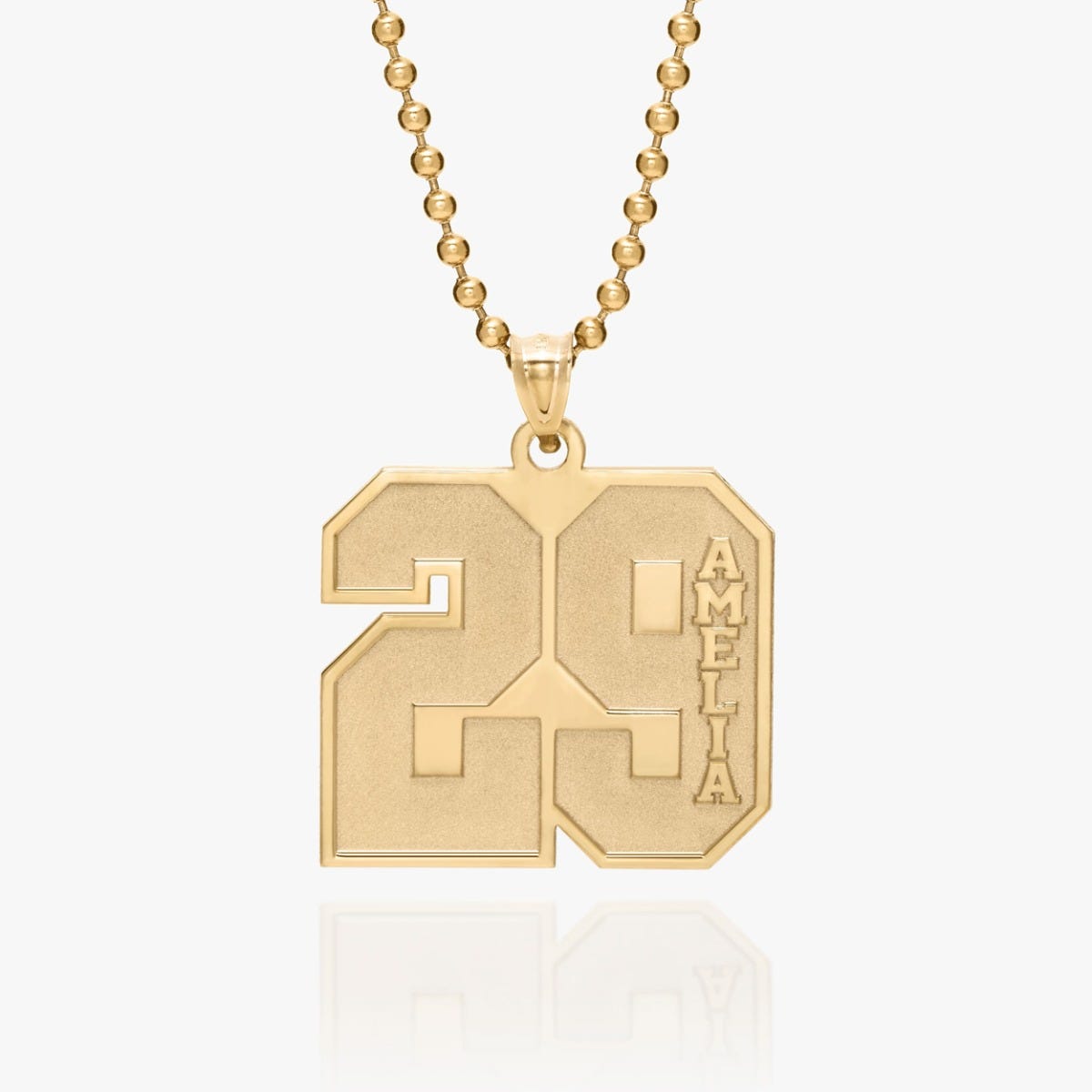 Personalized Number Pendant with Name