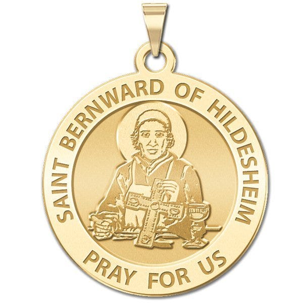 Saint Bernward of Hildesheim Round Religious Medal "EXCLUSIVE"
