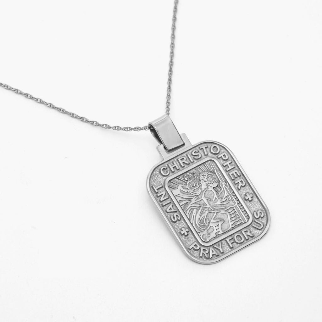 Saint Christopher Rectangle Religious Medal  "EXCLUSIVE"