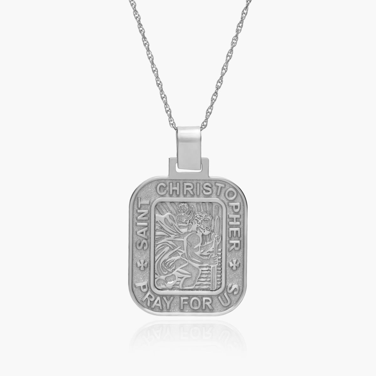 Saint Christopher Rectangle Religious Medal  "EXCLUSIVE"