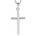 14K White Gold CROSS PENDANT