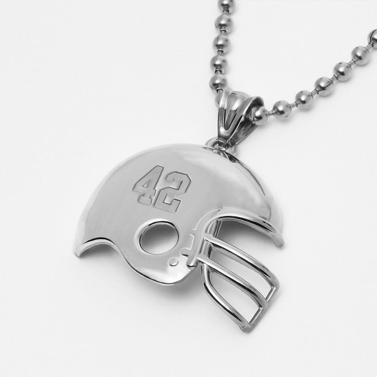 Personalized 3D Football Helmet with Number Charm or Pendant