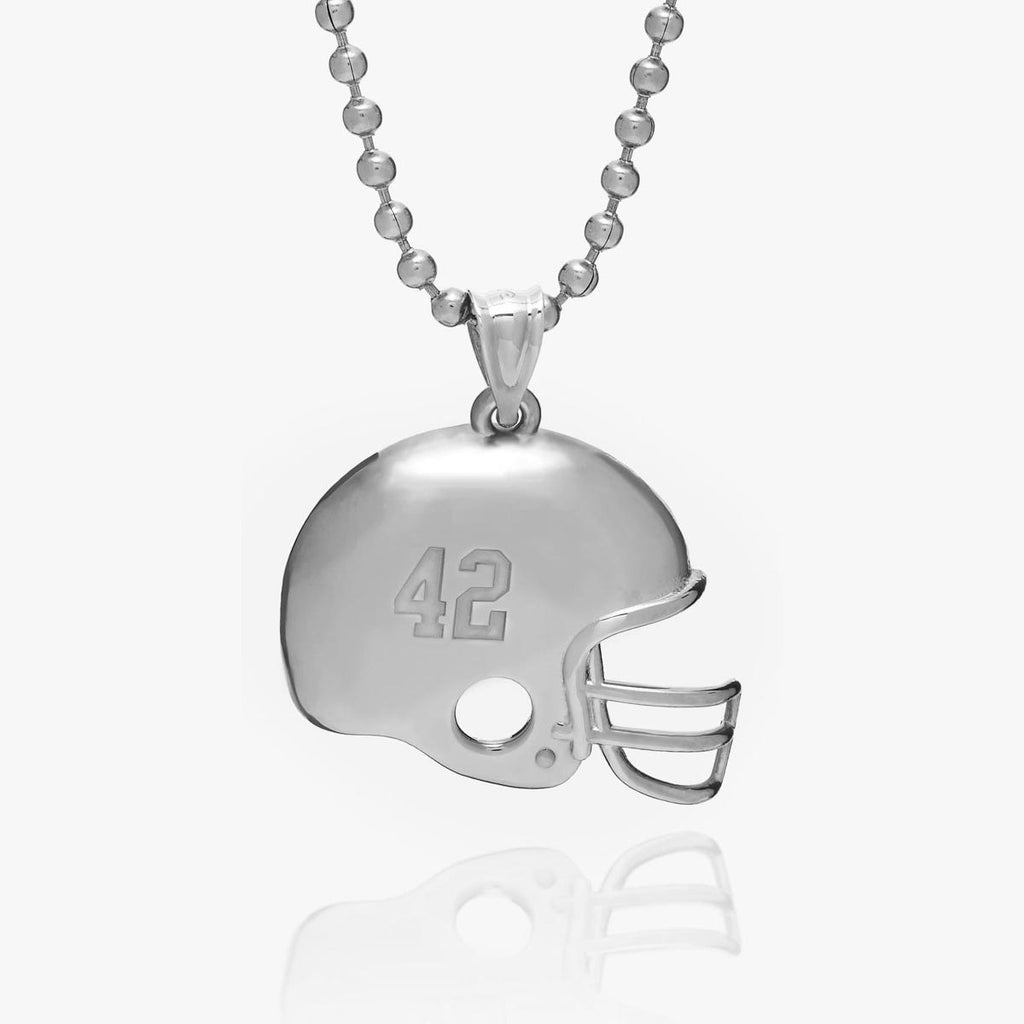 Personalized 3D Football Helmet with Number Charm or Pendant