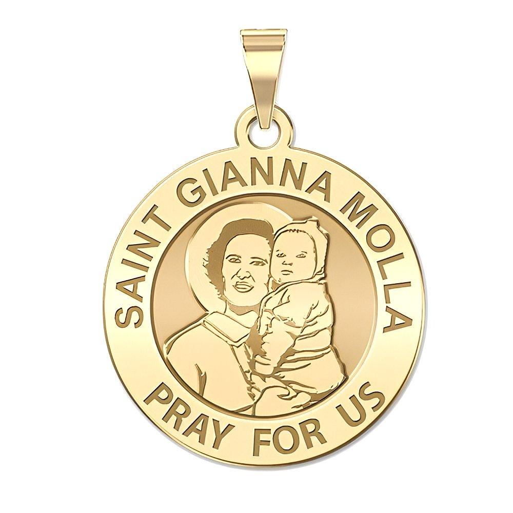 Saint Gianna Beretta Molla Round Religious Medal