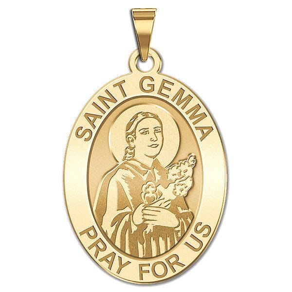 Saint Gemma Galgani Oval Medal - Round