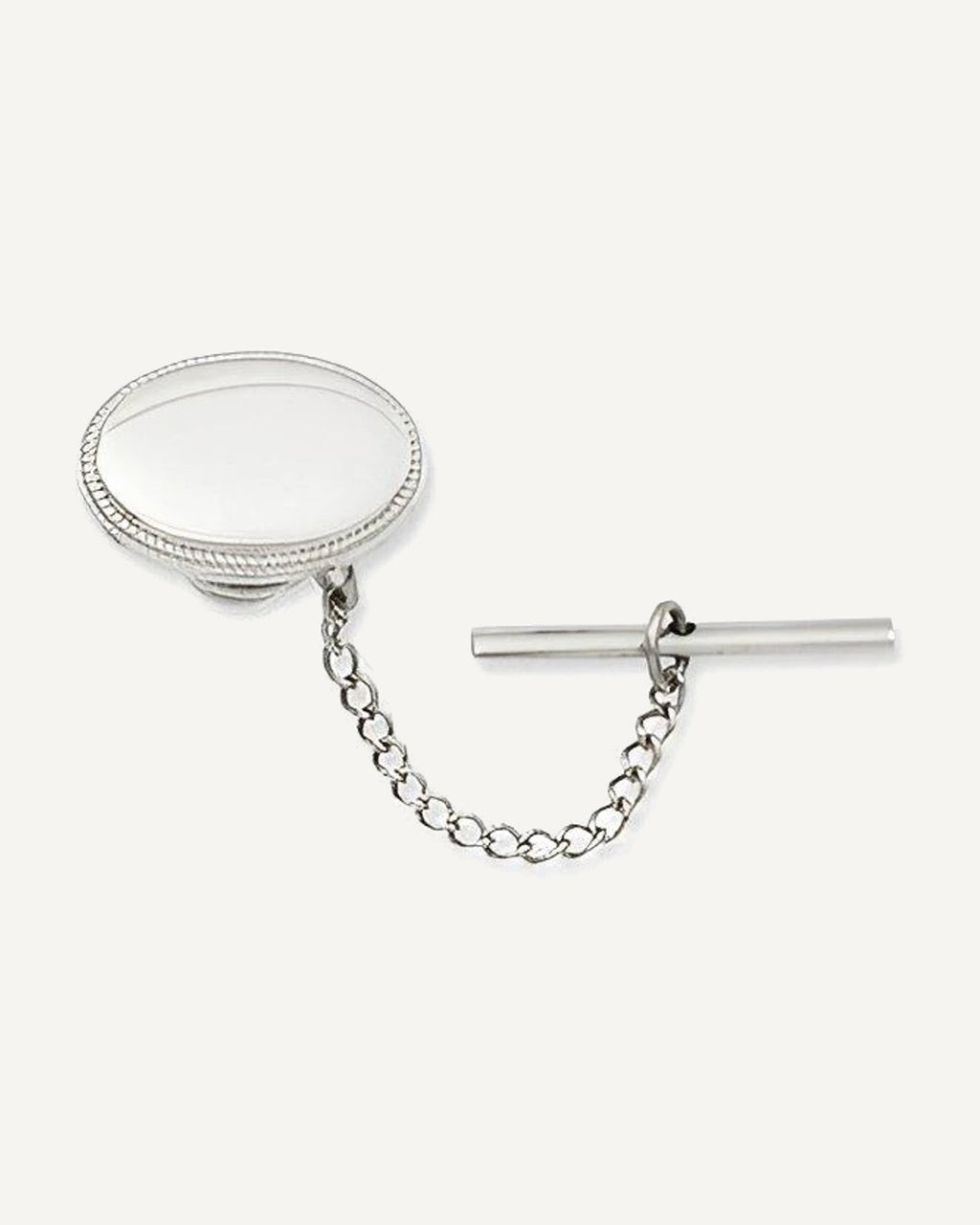 Engravable Oval Bezel Tie Tack