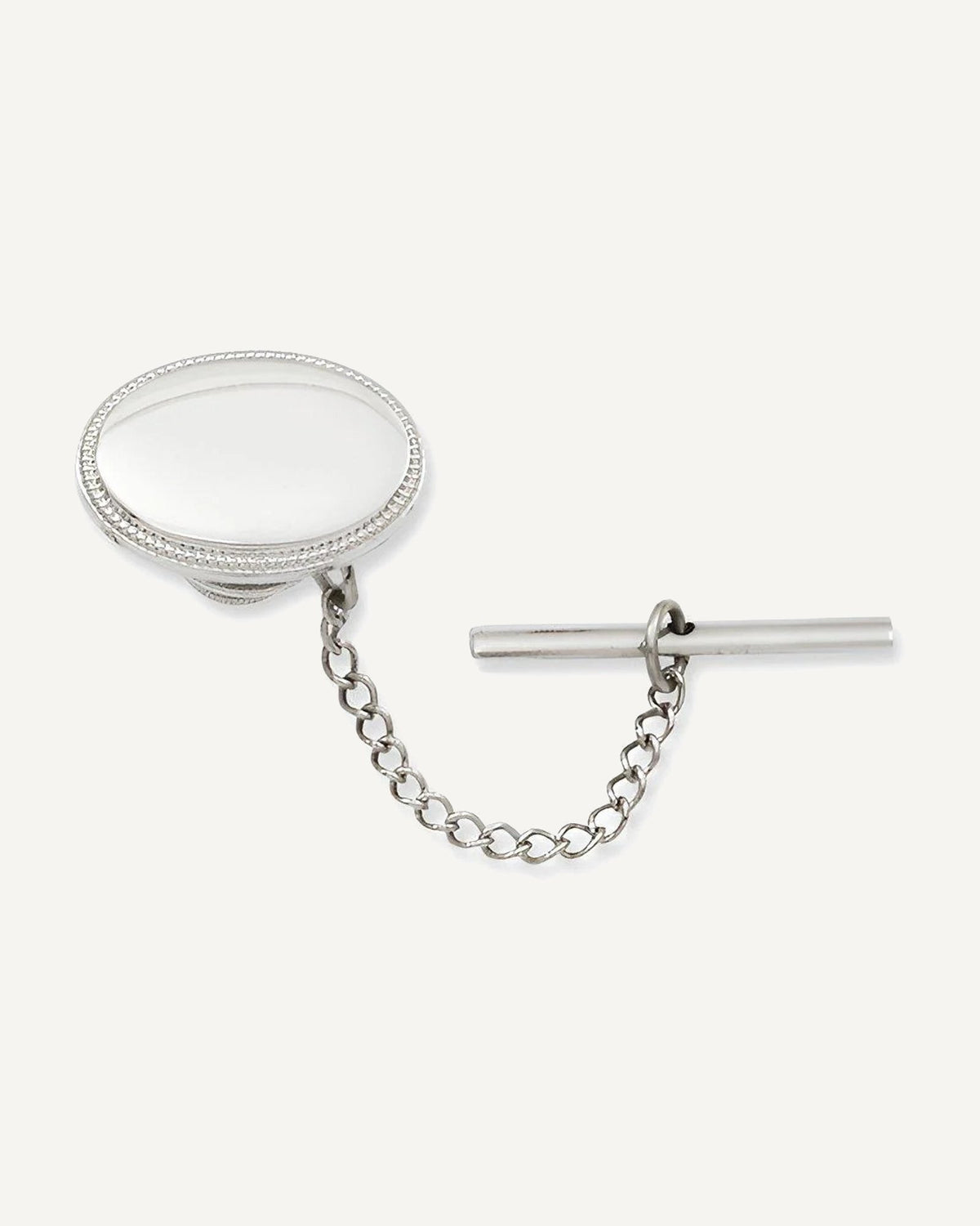 Engravable Oval Bezel Tie Tack